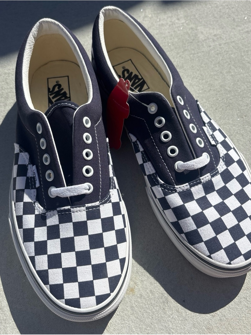 Vans Checkerboard Low-Top Sneakers - Black & White